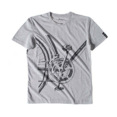 En selle marcel T-Shirt Pédalier Gris