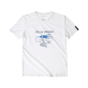 En selle marcel T-Shirt 'Tête de peloton' Mixte Blanc