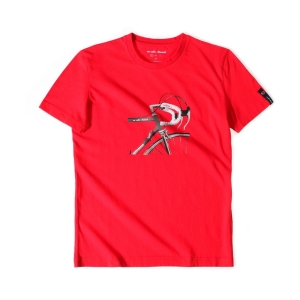 En selle marcel T-Shirt 'Cintre' Mixte Rouge