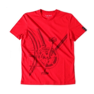 En selle marcel T-Shirt Pédalier Rouge