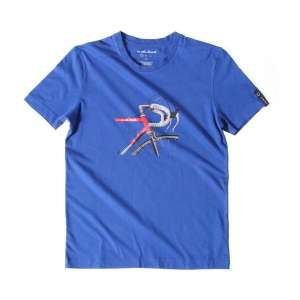 En selle marcel T-Shirt 'Cintre' Mixte Bleu