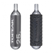 Topeak CO2 Cartridge 25g Threated (2 pieces w/ 1 cover)